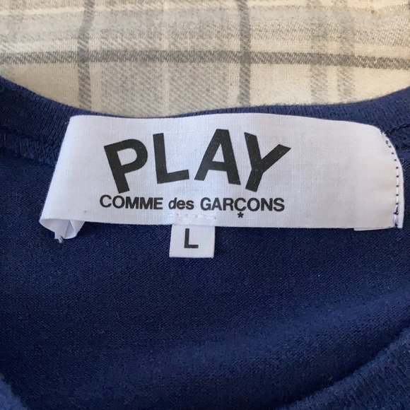Comme des garçons triple heart tee size large - Picture 3 of 4